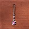 Cubic Zirconia Classic Tikka With Rhodium Plating