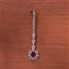 Cubic Zirconia Classic Tikka With Rhodium Plating