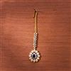 Cubic Zirconia Classic Tikka With 2 Tone Plating