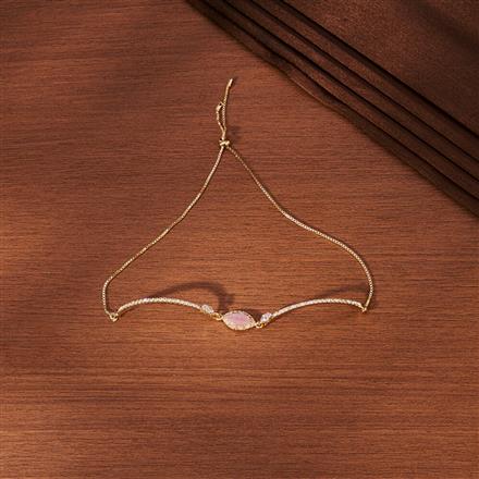 Cz Adjustable Bracelet With Gold Plating
