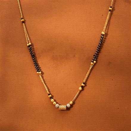 Cz Dokiya Mangalsutra With 2 Tone Plating