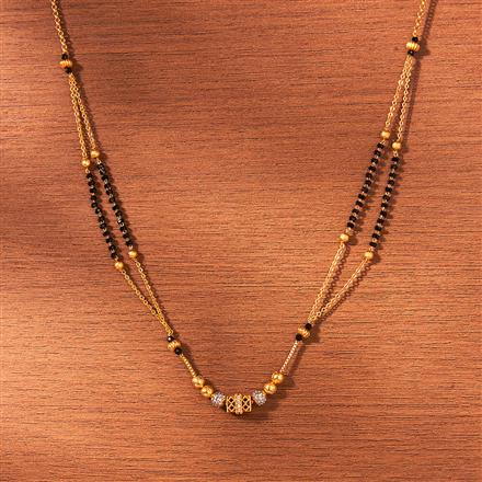 Cubic Zirconia Dokiya Mangalsutra With 2 Tone Plating