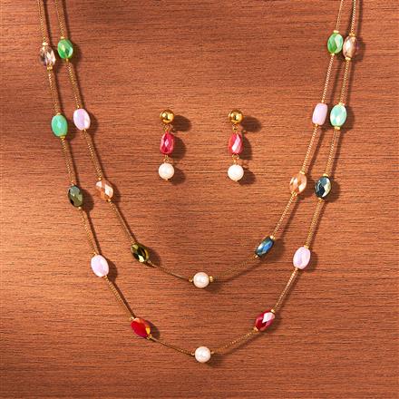 Cubic Zirconia Classic mala necklace With Gold Plating