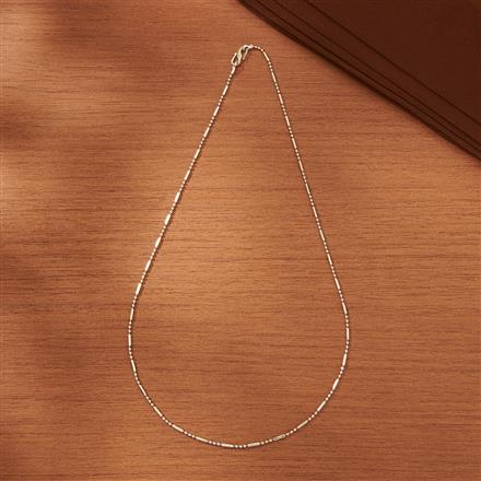 Cubic Zirconia Delicate Chain With Rhodium Plating