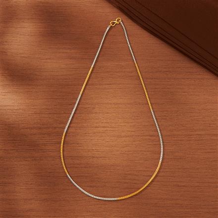 Cubic Zirconia Delicate Chain With 2 Tone Plating