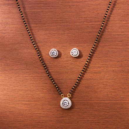 Cubic Zirconia Delicate Mangalsutra With 2 Tone Plating