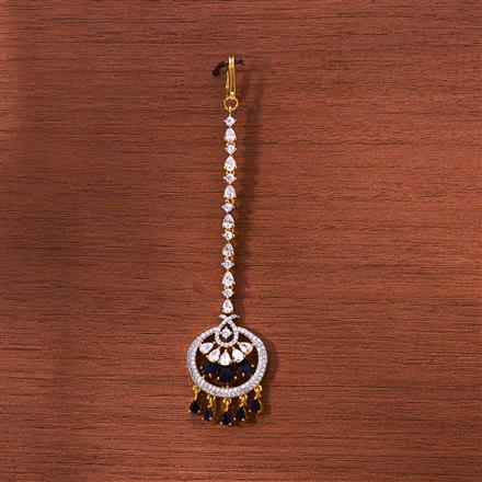 Cubic Zirconia Classic Tikka With 2 Tone Plating