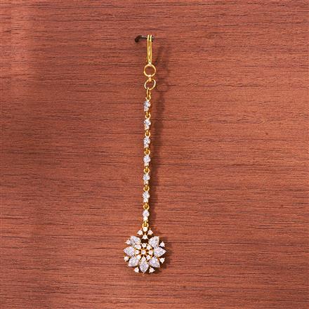 Cubic Zirconia Classic Tikka With Gold Rhodium Plating