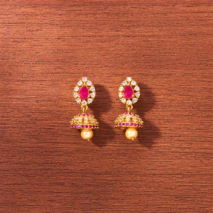 Cubic Zirconia Classic Jhumki With Gold Plating