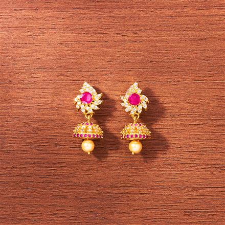Cubic Zirconia Classic Jhumki With Gold Plating