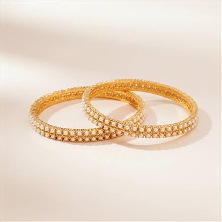 Cubic Zirconia Classic Bangles With Gold Plating