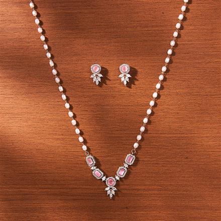 Cubic Zirconia Classic mala necklace With Rhodium Plating