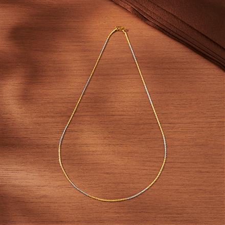 Cubic Zirconia Delicate Chain With 2 Tone Plating
