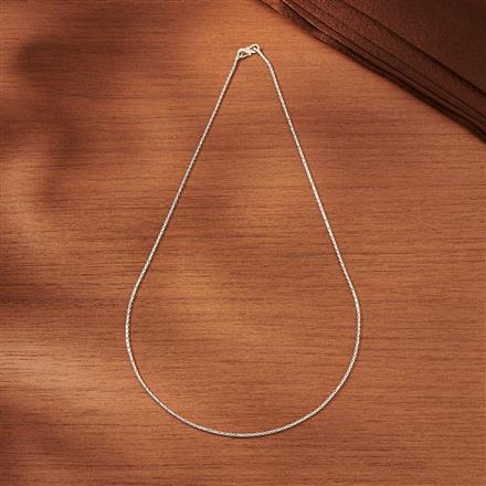 Cubic Zirconia Delicate Chain With Rhodium Plating