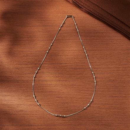 Cubic Zirconia Delicate Chain With Rhodium Plating
