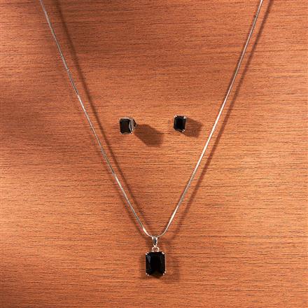 Cubic Zirconia Delicate Pendant Set With Rhodium Plating