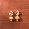 Cubic Zirconia South Indian Jhumki With Gold Plating