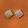 Cz Delicate Tops With Rhodium 2 Tone Plating
