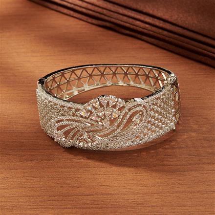 Cubic Zirconia Classic Kada With Gold Rhodium Plating