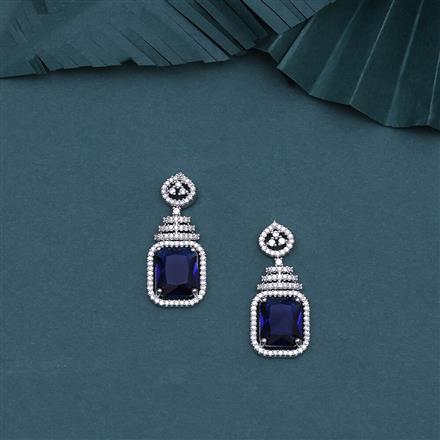 Cubic Zirconia Classic Earring With Rhodium Plating