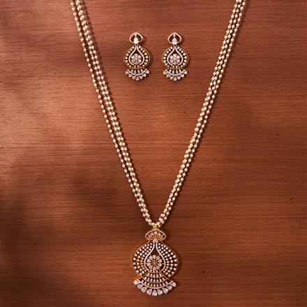 Cubic Zirconia Classic mala necklace With 2 Tone Plating