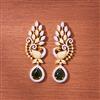 Cubic Zirconia Peacock Earring With 2 Tone Plating