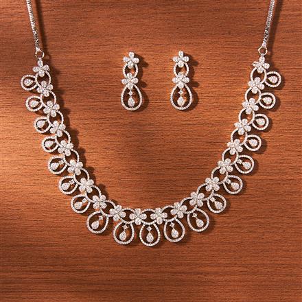 Cubic Zirconia Classic Necklace With Mehndi Plating