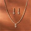 Cubic Zirconia Delicate Necklace With Gold Rhodium Plating
