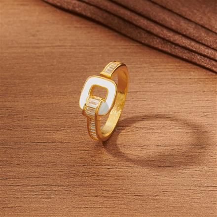 Cubic Zirconia Delicate Ring With Gold Plating