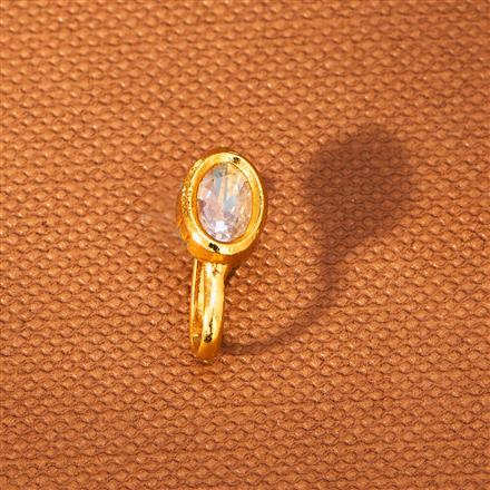 American Diamond Delicate Nose Ring With Gold Plating