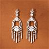 American Diamond Classic Earring With 2 Tone Rhodium Plating