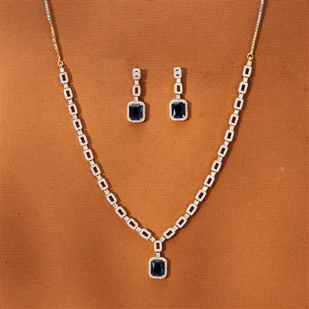 American Diamond Delicate Necklace With 2 Tone Plating