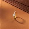 American Diamond Delicate Ring With 2 Tone Rhodium Plating