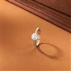 American Diamond Delicate Ring With 2 Tone Rhodium Plating