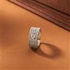 American Diamond Delicate Ring With 2 Tone Rhodium Plating