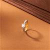 American Diamond Adjustable Ring With 2 Tone Rhodium Plating