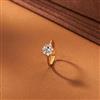 American Diamond Delicate Ring With 2 Tone Rhodium Plating