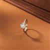 American Diamond Delicate Ring With 2 Tone Rhodium Plating