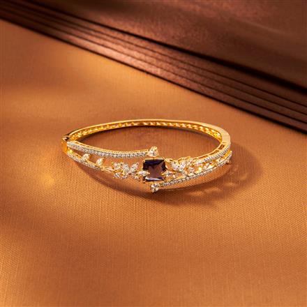 American Diamond Classic Kada With 2 Tone Plating