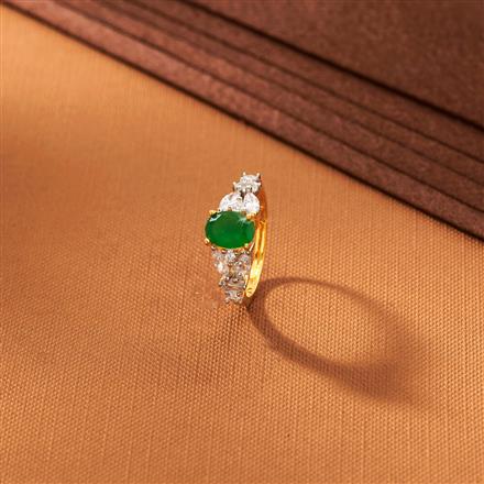 American Diamond Adjustable Ring With 2 Tone Plating