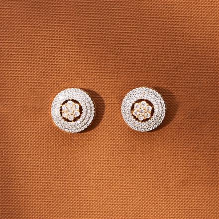 American Diamond Delicate Tops With 2 Tone Rhodium Plating