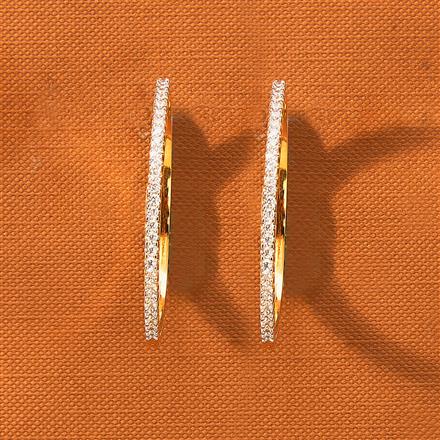 American Diamond Delicate Bali With 2 Tone Rhodium Plating