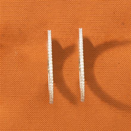 American Diamond Delicate Bali With 2 Tone Rhodium Plating