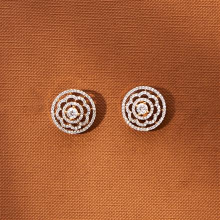 American Diamond Delicate Tops With 2 Tone Rhodium Plating