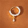 American Diamond Delicate Nose Ring With 2 Tone Plating