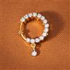 American Diamond Delicate Nose Ring With 2 Tone Plating