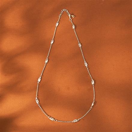 American Diamond Classic Chain With 2 Tone Rhodium Plating