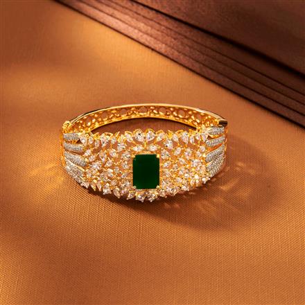 American Diamond Openable Kada With 2 Tone Plating