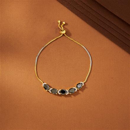 American Diamond Adjustable Bracelet With 2 Tone Plating