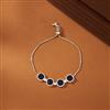 Cubic Zirconia Adjustable Bracelet With Mehndi Plating